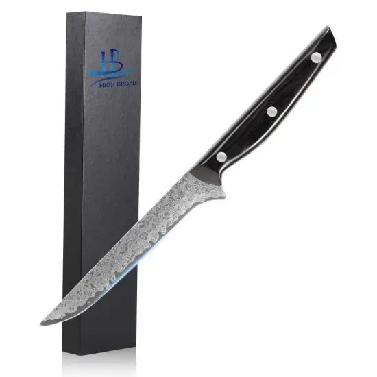 High Carbon Steel 67 Layer Boning Knife with Pakkawood Handle and Gift Box