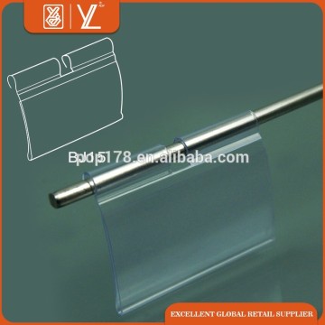 supermarket hook clear pvc data strip for wire shelves diplay