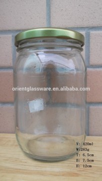 420ml 14oz popular glass jam jar for sale