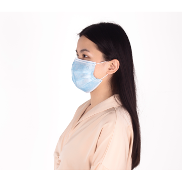 Blue 3-Ply Disposable Earloop Face Mask Virus