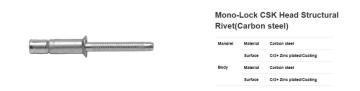 Mono-Lock CSK Head Structural Rivet(Carbon steel)