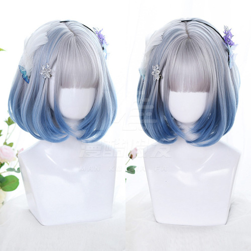 Lolita Air Bangs Bob Ombre Wig 3