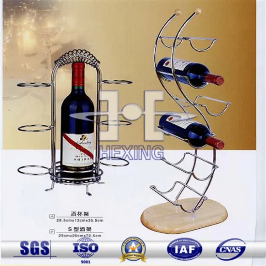 Table standing wire 6 bottle wine racks