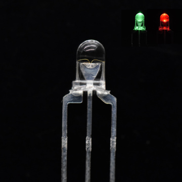 3mm Bi-color LED Red&Green LED Clear-Lens Common Cathode