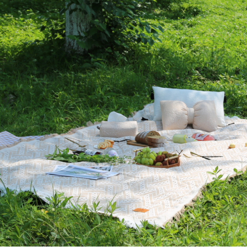 Estera de tela de picnic para acampar al aire libre de salida de otoño