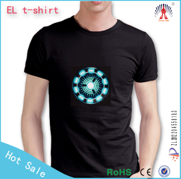 custom el t shirt/el sound activated t shirt/apple el t shirt