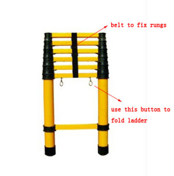 Telescopic fiberglass extension ladder