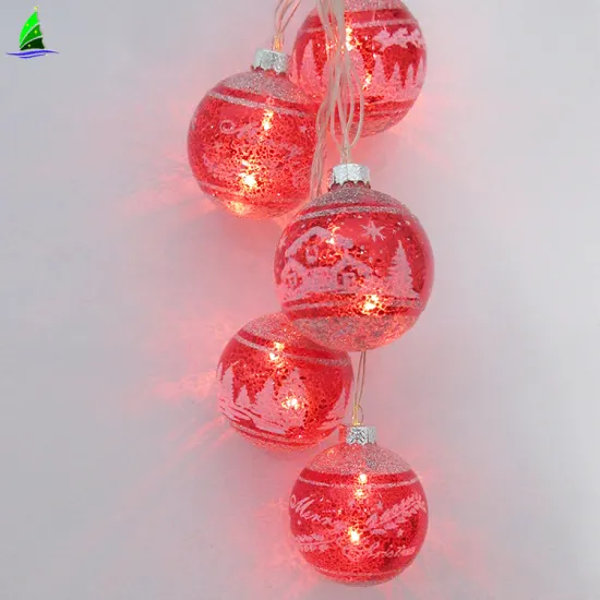 Artdragon led christmas home glass ball string decoration light