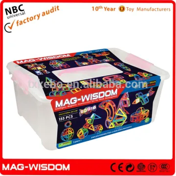 2016 Mag Wisdom Super 3D Magnetic Intelligent Hot kid Toys 155PCS Set
