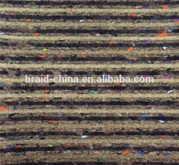 natural material cork fabric flocked for phone case /shoes/bags