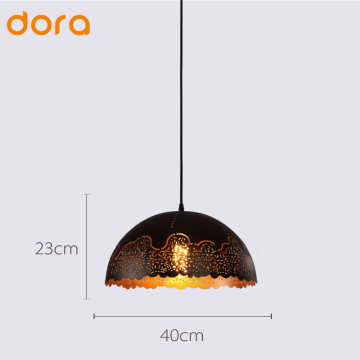 Moroccan Pendant Light & Vintage Chandelier - Industrial Porous Arabic Ceiling Light Fixture