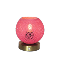 Paper rope shade rechargeable table lamp