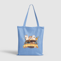 Puppy Parade Cute Canvas Tote Bag