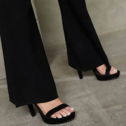 Womens Fashion Slim Fit Rib Casual Pants