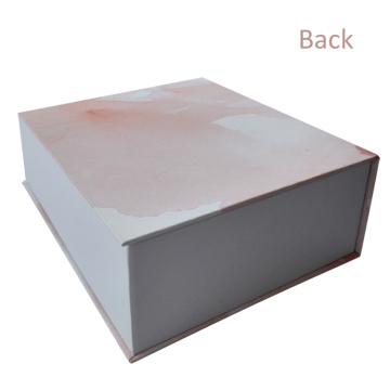 Caja de papel cosmético de estampilla caliente de color rosa