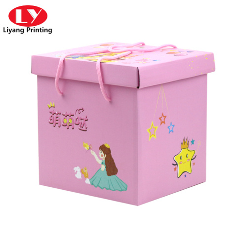 Four-color square gift packaging paper box