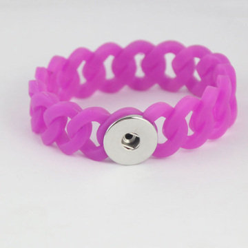 Multi Colors Twist Silicone Noosa Bracelets DIY Button Charm