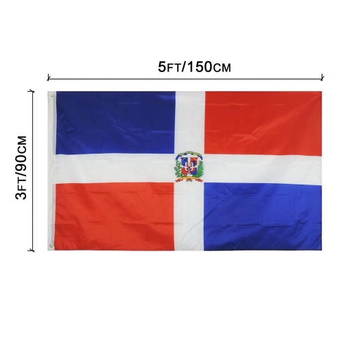 custom 3x5 Dominican flag with brass grommets