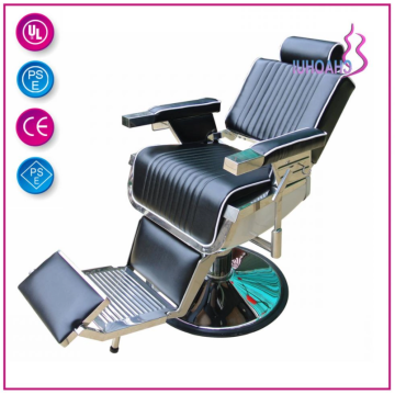 Salon barber chair made of leather fabric
