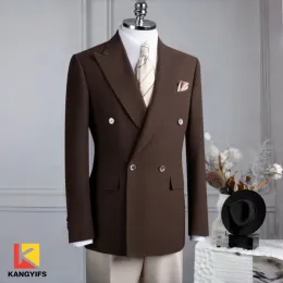 Retro Style Caramel Brown Evening Dress for Men