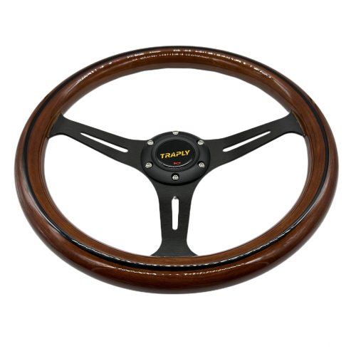 Classic Solid Wood Vintage Car Steering Wheel 350 MM/380 MM with Horn Button