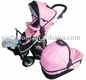 3 in 1 aluminum EN/CE certificate inflatable wheels reversible handle baby stroller