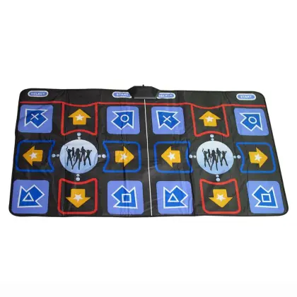 16 Bit Double Dance Pad Non-slip TV Dance Mat Electronic Pad for TV Built in 218 Song Dance Mat Dance Revolution Pump It Up Game