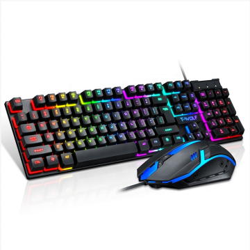 RGB LED 104 Keys Mechanical Keyboard and Mouse Combo for Gaming