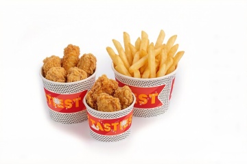 Copo de papel durável para batatas fritas de fast food