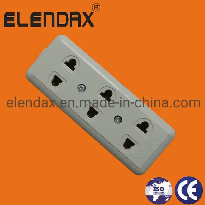 Stopkontak Soket Tipe Permukaan Penggunaan Ganda 10A 250V AE7003