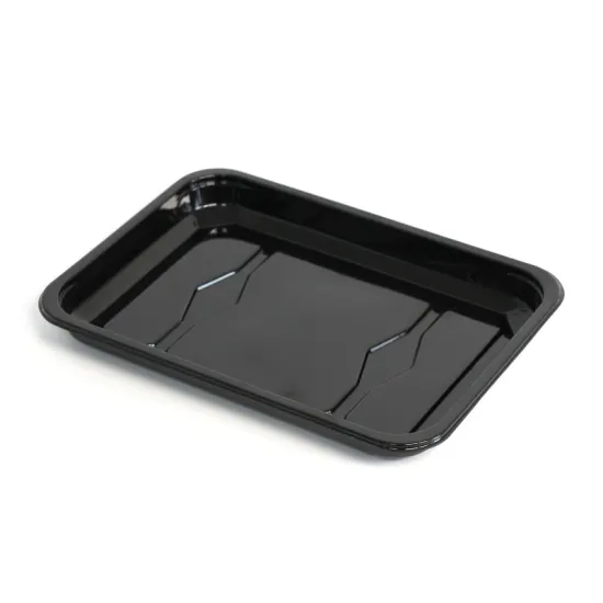 Microwave-Safe Black PP Base Tray