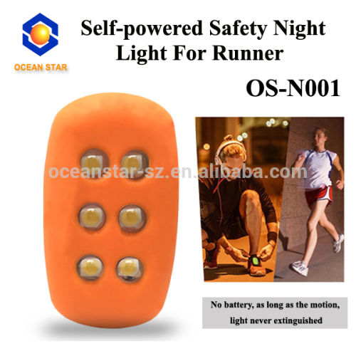 self-powered led night light for runner