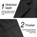 Men's Causal Blazer for Men black XXL