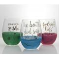 red wine glass stemless wine glass set