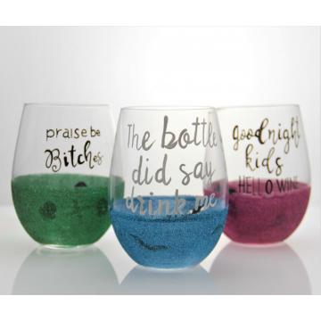 red wine glass stemless wine glass set