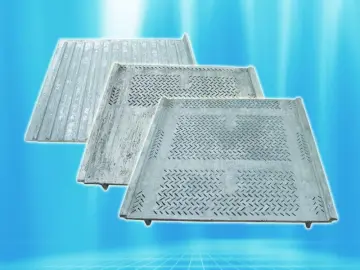 Casting sieve plate for sintering plant