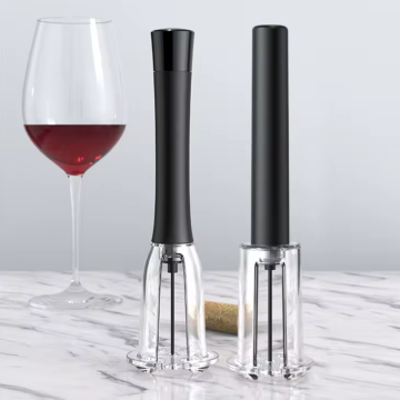 Custom Air Pressure Bottle Opener, Black Red Wine Opener with Color Box