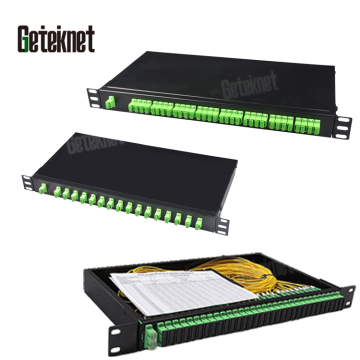 19 Inch Rack Mount PLC Fiber Splitter - Passive Optical Splitter 1x8, 1x16, 1x32, 1x64, 1x128