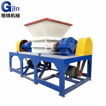 single double shaft small heavy duty rubber tire household plastic shredder  scrap metal wire shredder best sale factory price