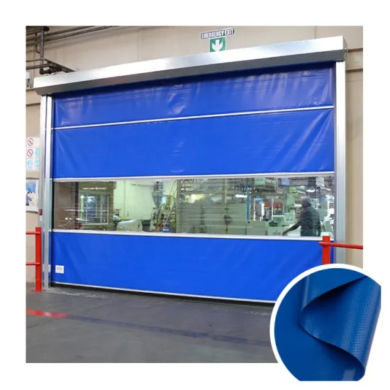 High-Quality PVC-Coated Tarpaulin Fabric for Industrial Roll Up Doors and Warehouse Shutter Applications