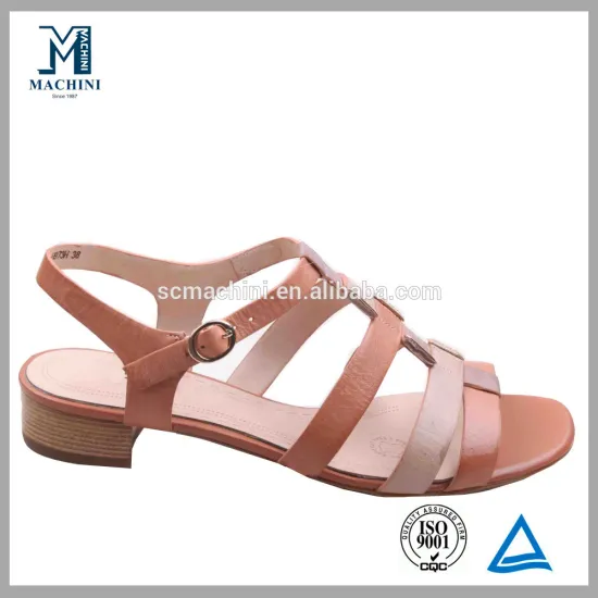 2015 new flat sandals big size lady shoe manufacturer