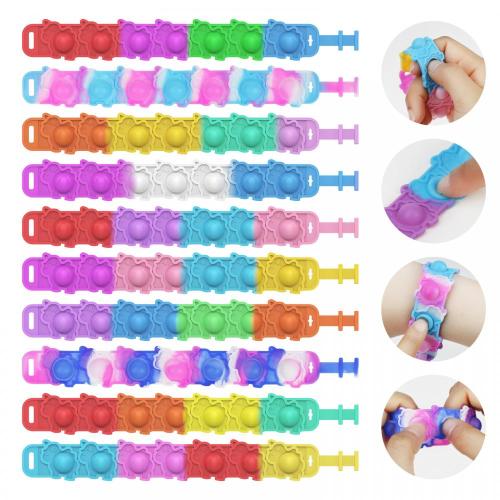 Siliconen Fidget Speelgoed Duurzaam Kid Popping Armband