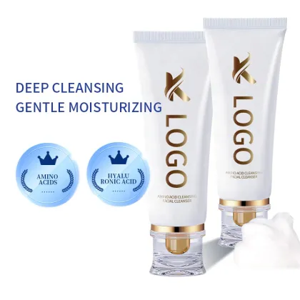 OEM Clarify Blue Blemish Black Popular Great Different Daily Skin Care White Hydrating Foaming Facial Cleanser Gel