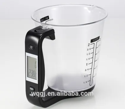 Brand New Practical Electronic Digital Baking Scale Transparent Cup Kitchen Scale with Handle
