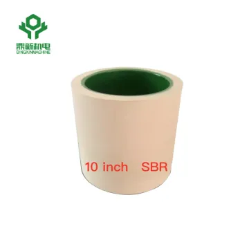 white 10'' SBR rubber roller with iron drum for rice mill