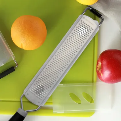 Stainless Steel Cheese Grater with Silicone Handle
