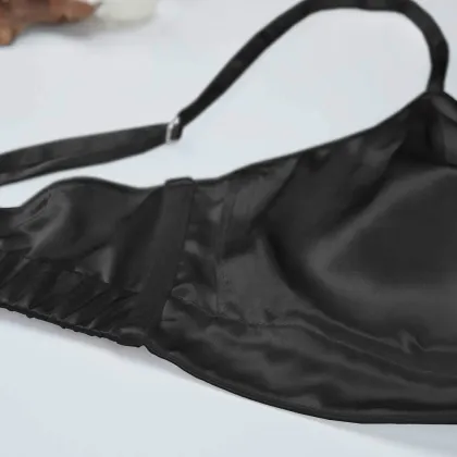 Free Unpadded Classic Silk Triangle Cup Wireless Bra