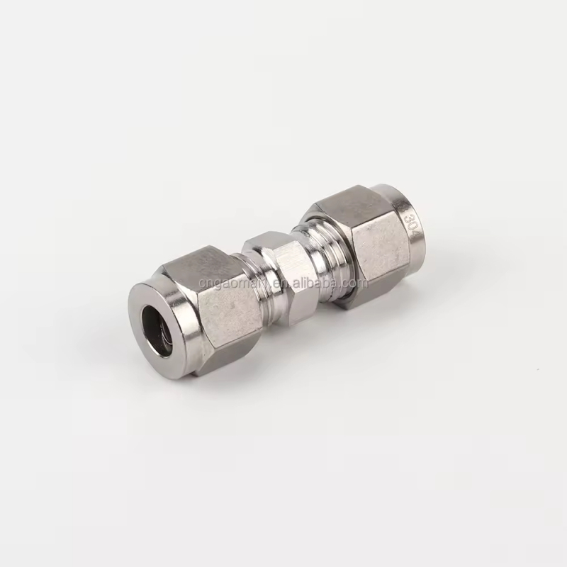304 Stainless Steel BKT-PU Ferrule Type Pass-Through Compression Fittings for Pneumatic Parts