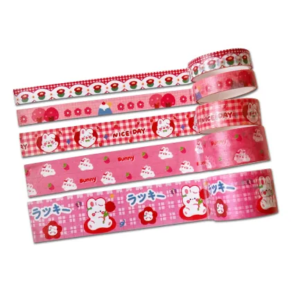 Custom Printed Lovely Handbook Decoration Masking Washi Tape for Gifts