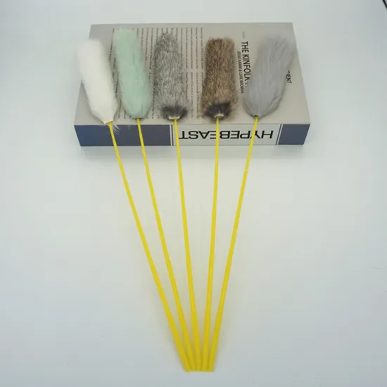 Legendog New Funny Cat Teaser Toys Fluffy Artificial Hair Cat Interactive Toy Cat Wand Toy For Kitten Pet Supplies Dropshipping
